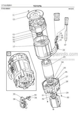 Photo 10 - Toyota 7FBRE16CC-1 7FBRE16CC-2 7FBRE16CC-3 Spare Parts Catalogue Reach Truck 211489 SN577200-