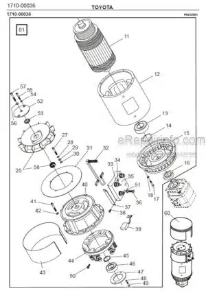 Photo 3 - Toyota 7FBRE16N-1C 7FBRE16N-2C 7FBRE16N-3C Spare Parts Catalogue Reach Truck 237859 SN944801-