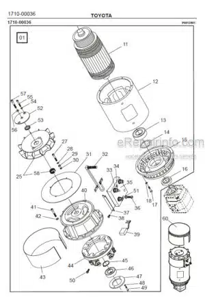 Photo 6 - Toyota 7FBRE16N-1C 7FBRE16N-2C 7FBRE16N-3C Spare Parts Catalogue Reach Truck 237859 SN944801-