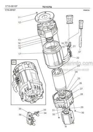 Photo 8 - Toyota 7FBRE20-1C 7FBRE20-2C Spare Parts Catalogue Reach Truck 228618 SN930971-