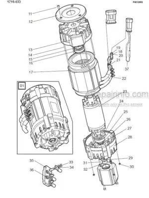 Photo 12 - Toyota 7FBRE20-1C 7FBRE20-2C Spare Parts Catalogue Reach Truck 200995 SN435653-