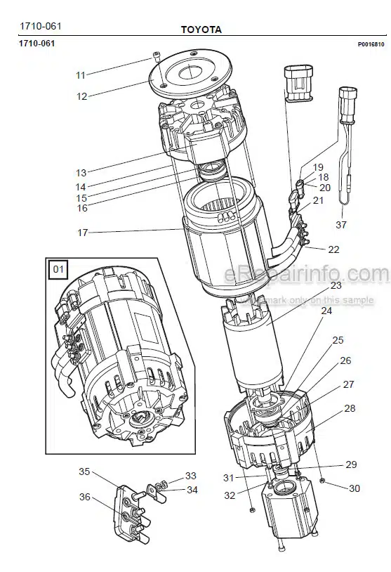 Photo 1 - Toyota 7FBRE20-1C 7FBRE20-2C Spare Parts Catalogue Reach Truck 210110 SN564300-