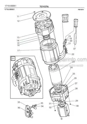 Photo 10 - Toyota 7FBRE20-1C 7FBRE20-2C Spare Parts Catalogue Reach Truck 211650 SN577200-