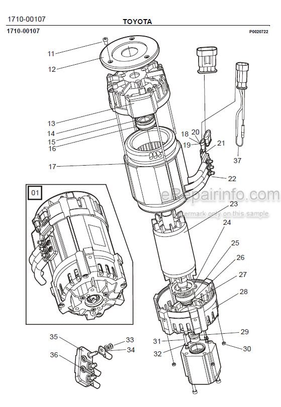 Photo 1 - Toyota 7FBRE20-1C 7FBRE20-2C Spare Parts Catalogue Reach Truck 217078 SN709569-