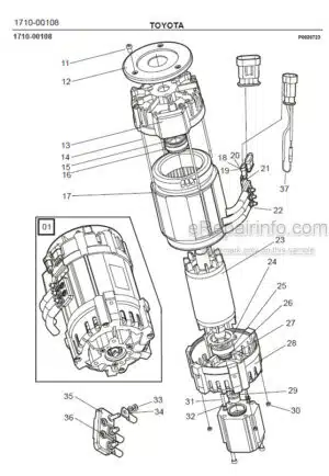 Photo 8 - Toyota 7FBRE25-1C 7FBRE25-2C Spare Parts Catalogue Reach Truck 217080 SN709569-