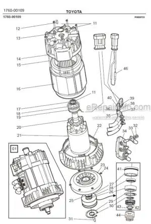 Photo 2 - Toyota 7FBRE25-1C 7FBRE25-2C Spare Parts Catalogue Reach Truck 220079 SN723011-