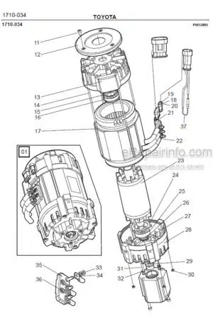 Photo 7 - Toyota 7FBRE25-1C 7FBRE25-2C Spare Parts Catalogue Reach Truck 200996 SN435653-
