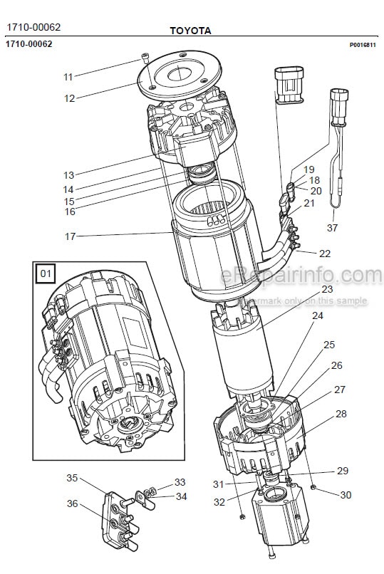 Photo 1 - Toyota 7FBRE25-1C 7FBRE25-2C Spare Parts Catalogue Reach Truck 211655 SN577200-