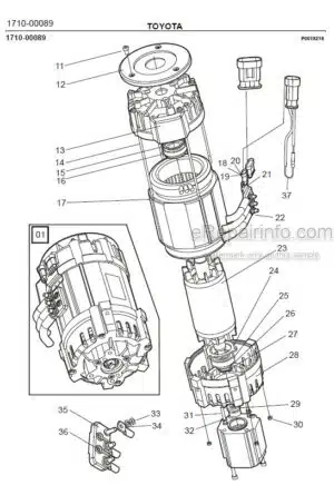 Photo 4 - Toyota 7FBRE25-1C 7FBRE25-2C Spare Parts Catalogue Reach Truck 214781 SN598439-