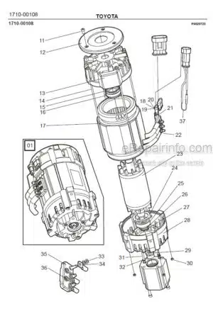 Photo 11 - Toyota 7FBRE25-1C 7FBRE25-2C Spare Parts Catalogue Reach Truck 226546 SN911801-