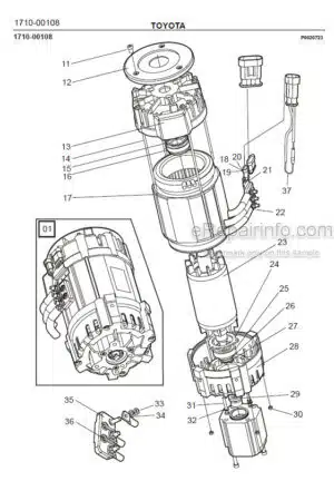 Photo 5 - Toyota 7FBRE25CC-1 7FBRE25CC-2 Spare Parts Catalogue Reach Truck 243336 SN964843-