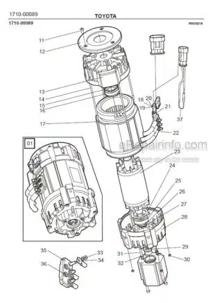 Photo 6 - Toyota 7FBRE25CC-1 7FBRE25CC-2 Spare Parts Catalogue Reach Truck 214918 SN598439-