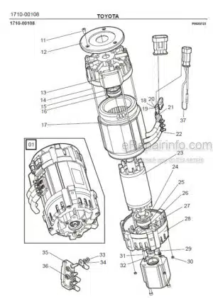 Photo 1 - Toyota 7FBRE25CC-1 7FBRE25CC-2 Spare Parts Catalogue Reach Truck 226549 SN911801-