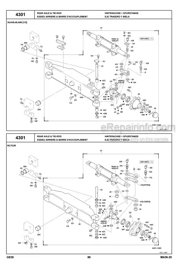 Photo 1 - Toyota 7FDU35 To 7FDAU50 Parts Catalog Forklift