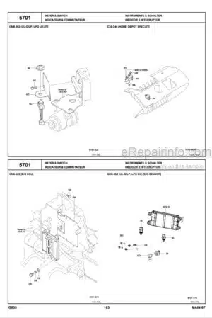 Photo 5 - Toyota 8BNCU15 8BNCU18 8BNCU20 Parts Catalog Forklift 00715-00145-14 SN55001 And Up