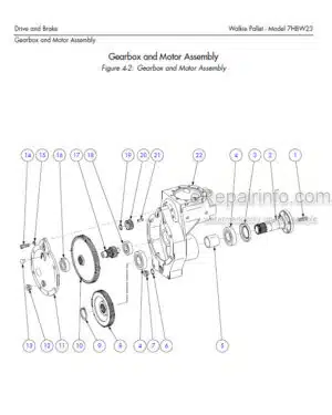 Photo 1 - Toyota 7HBW23 Parts Catalog Walkie Pallet Truck 00715-00120-14 SN24501-