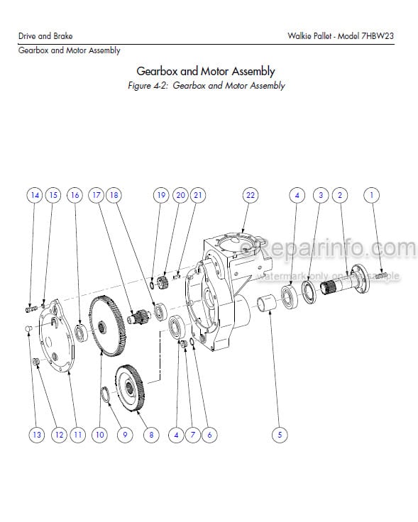 Photo 1 - Toyota 7HBW23 Parts Catalog Walkie Pallet Truck 00715-00120-14 SN24501-