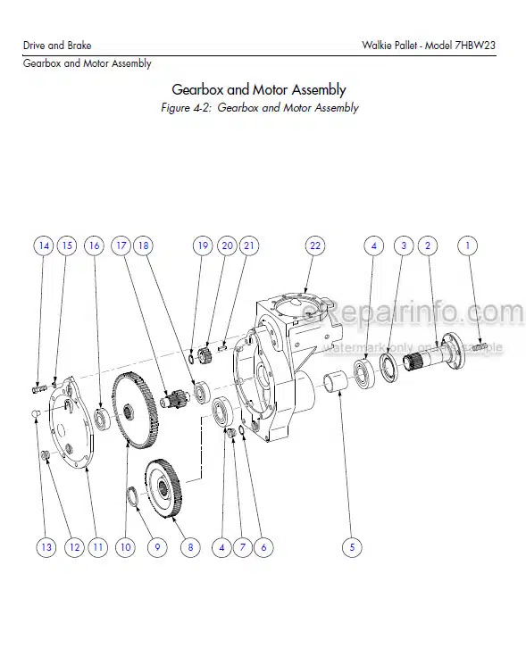 Photo 1 - Toyota 7HBW23 Parts Catalog Walkie Pallet Truck 00715-00120-14 SN24501-