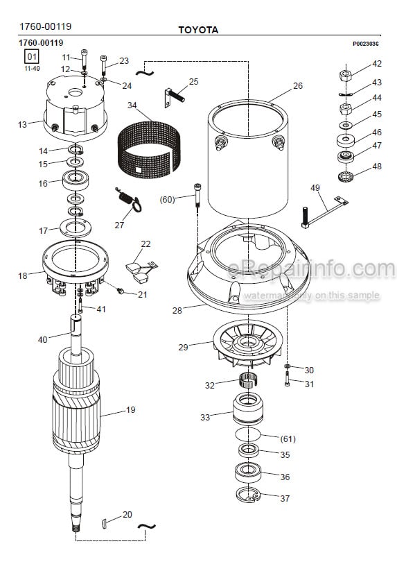 Photo 1 - Toyota 7LOP10CF Spare Parts Catalogue Order Picking Truck 231978 SN940212-