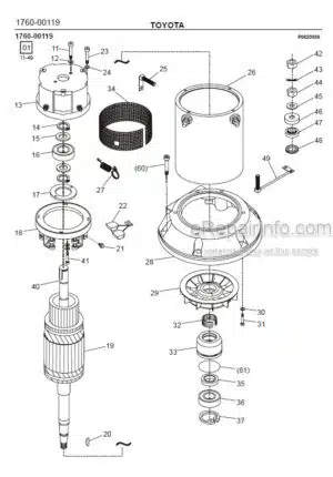Photo 1 - Toyota 7LOP10CF Spare Parts Catalogue Order Picking Truck 243032 SN959169-