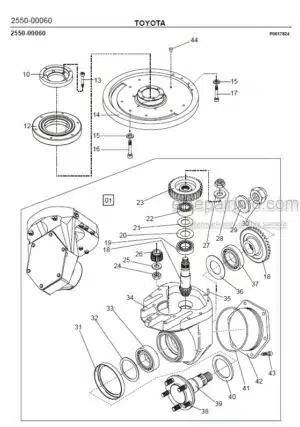 Photo 1 - Toyota 7LOP10CF Spare Parts Catalogue Order Picking Truck 247411 SN980795-