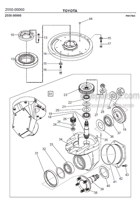 Photo 1 - Toyota 7LOP10CF Spare Parts Catalogue Order Picking Truck 247411 SN980795-