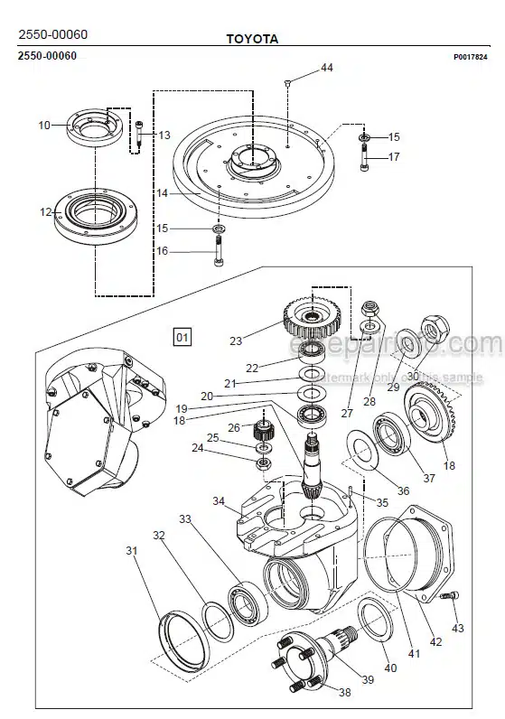 Photo 1 - Toyota 7LOP10CF Spare Parts Catalogue Order Picking Truck 247411 SN980795-