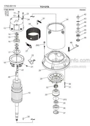 Photo 3 - Toyota 7LOP12 7LOP12P Spare Parts Catalogue Order Picking Truck 247407 SN980795-