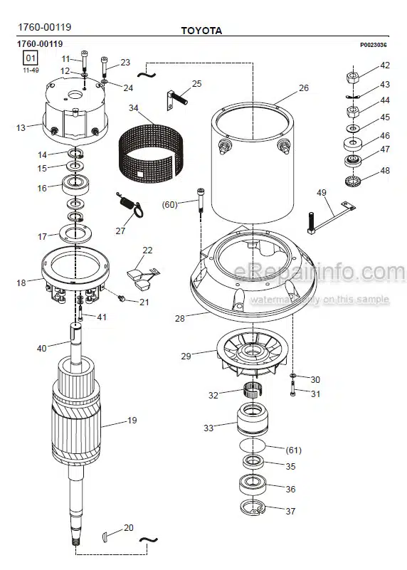 Photo 1 - Toyota 7LOP12 7LOP12P Spare Parts Catalogue Order Picking Truck 247407 SN980795-
