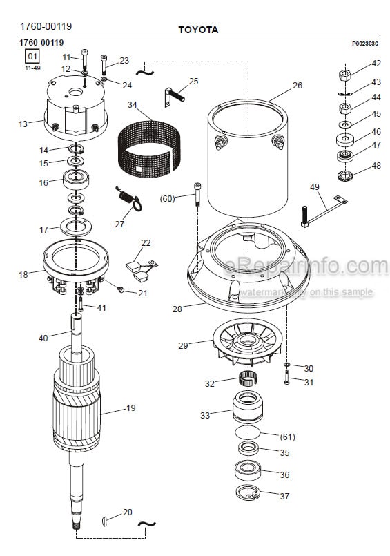 Photo 1 - Toyota 7LOP12 7LOP12P Spare Parts Catalogue Order Picking Truck 244869 SN969874-