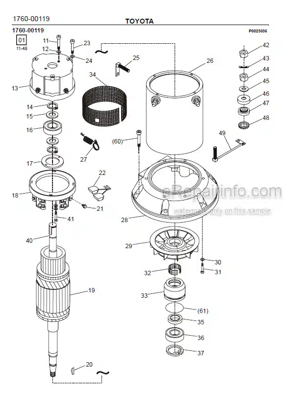 Photo 1 - Toyota 7LOP12 7LOP12P Spare Parts Catalogue Order Picking Truck 238210 SN959169-
