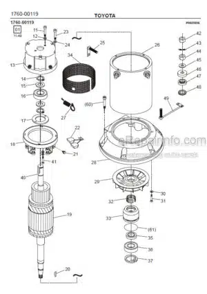 Photo 1 - Toyota 7LOP25 7LOP25P Spare Parts Catalogue Order Picking Truck 238212 SN959169-
