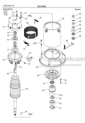 Photo 5 - Toyota 7LOP25 7LOP25P Spare Parts Catalogue Order Picking Truck 247405 SN980795-
