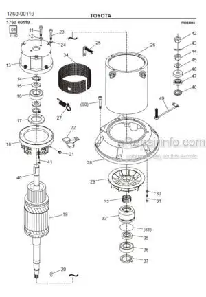 Photo 12 - Toyota 7LOP25 7LOP25P Spare Parts Catalogue Order Picking Truck 244871 SN969874-