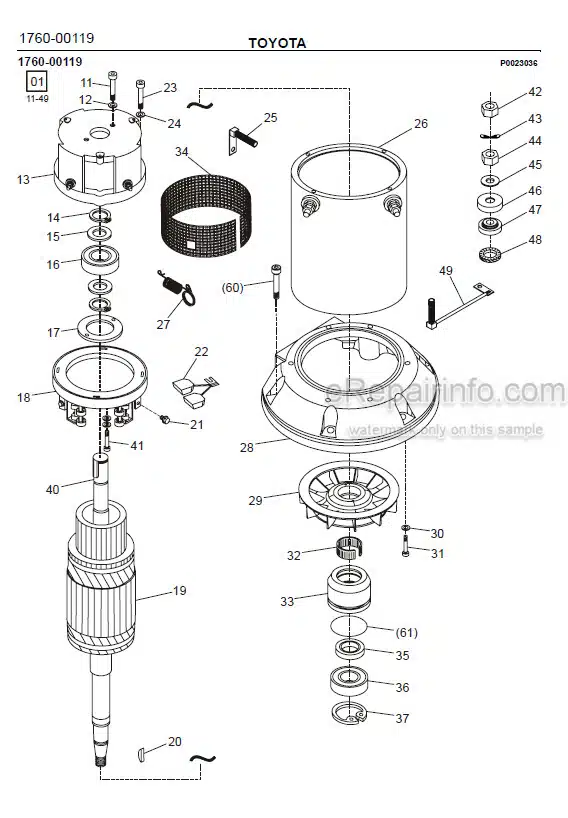 Photo 1 - Toyota 7LOP25 7LOP25P Spare Parts Catalogue Order Picking Truck 244871 SN969874-