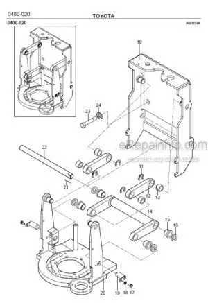 Photo 2 - Toyota 7PLL24 Spare Parts Catalogue Powered Pallet Truck 181268 SN410997-