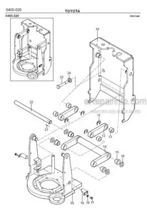 Photo 1 - Toyota 7PLL24 Spare Parts Catalogue Powered Pallet Truck 182239 SN413000-