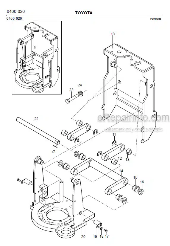 Photo 1 - Toyota 7PLL24 Spare Parts Catalogue Powered Pallet Truck 182239 SN413000-