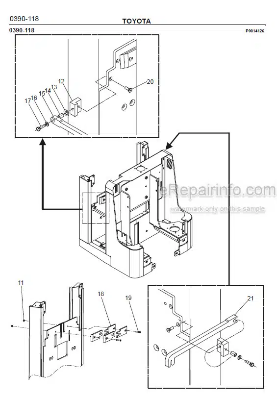 Photo 1 - Toyota 7PLL24 Spare Parts Catalogue Powered Pallet Truck 201149 SN432704-
