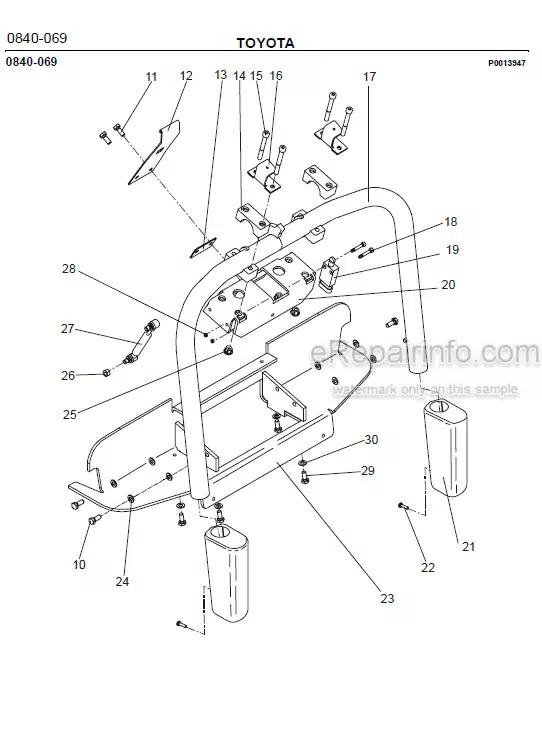Photo 1 - Toyota 7PLL24 Spare Parts Catalogue Powered Pallet Truck 202602 SN434185-