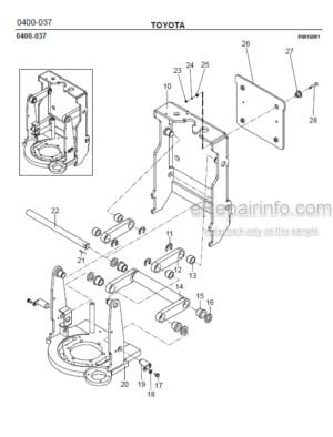 Photo 2 - Toyota 7PLL24 Spare Parts Catalogue Powered Pallet Truck 203516 SN555042-