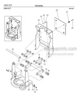 Photo 9 - Toyota 7PLL24 Spare Parts Catalogue Powered Pallet Truck 203516 SN555042-
