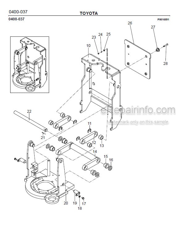 Photo 1 - Toyota 7PLL24 Spare Parts Catalogue Powered Pallet Truck 203516 SN555042-