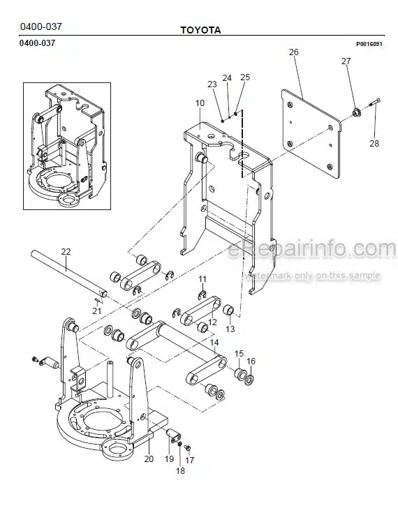 Photo 1 - Toyota 7PLL24 Spare Parts Catalogue Powered Pallet Truck 203516 SN555042-