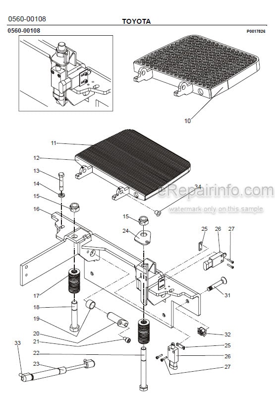 Photo 1 - Toyota 7PLL24 Spare Parts Catalogue Powered Pallet Truck 215172 SN708318-
