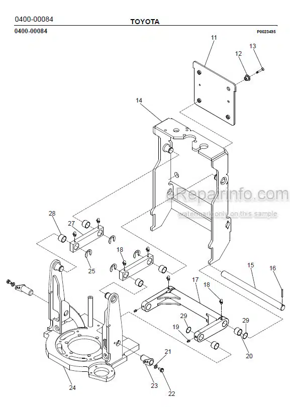 Photo 1 - Toyota 7PLL24 Spare Parts Catalogue Powered Pallet Truck 232978 SN936513-