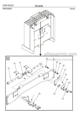 Photo 1 - Toyota 7PLL24 Spare Parts Catalogue Powered Pallet Truck 248078 SN980702-
