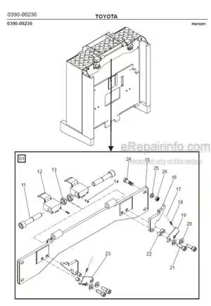 Photo 8 - Toyota 7PLL24 Spare Parts Catalogue Powered Pallet Truck 248078 SN980702-