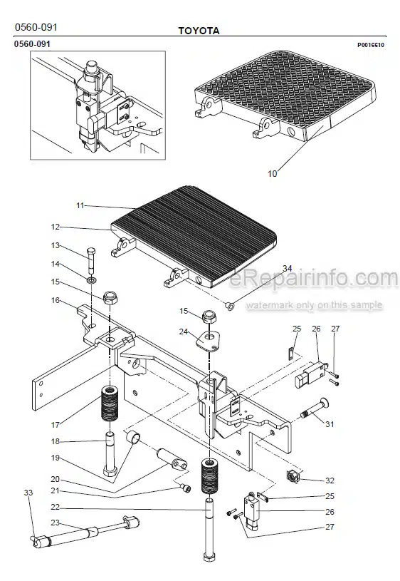 Photo 1 - Toyota 7PLL24 Spare Parts Catalogue Powered Pallet Truck 208827 SN560685-