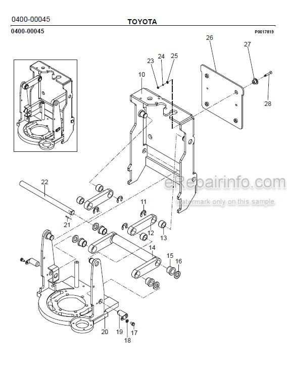 Photo 1 - Toyota 7PLL24 Spare Parts Catalogue Powered Pallet Truck 211948 SN571086-